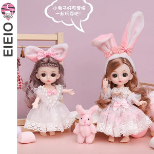 Planet Gates doll with clothes21 / CHINA / baby Doll For Girl Toy BJD Mini Doll 13 Movable Joint Baby 3D Big Eyes Beautiful DIY Toy Doll With Clothes Dress Up 1/12 Fashion Doll