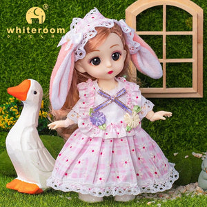 Planet Gates doll with clothes21 / CHINA / baby Doll For Girl Toy BJD Mini Doll 13 Movable Joint Baby 3D Big Eyes Beautiful DIY Toy Doll With Clothes Dress Up 1/12 Fashion Doll