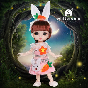 Planet Gates doll with clothes21 / CHINA / baby Doll For Girl Toy BJD Mini Doll 13 Movable Joint Baby 3D Big Eyes Beautiful DIY Toy Doll With Clothes Dress Up 1/12 Fashion Doll