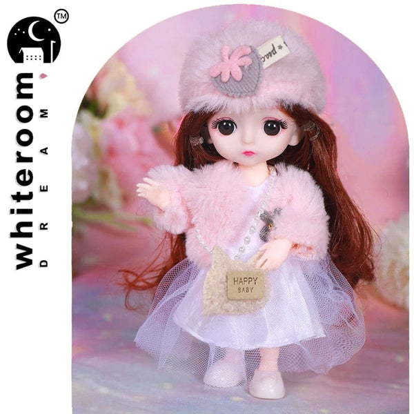 Planet Gates doll with clothes21 / CHINA / baby Doll For Girl Toy BJD Mini Doll 13 Movable Joint Baby 3D Big Eyes Beautiful DIY Toy Doll With Clothes Dress Up 1/12 Fashion Doll