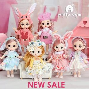 Planet Gates doll with clothes21 / CHINA / baby Doll For Girl Toy BJD Mini Doll 13 Movable Joint Baby 3D Big Eyes Beautiful DIY Toy Doll With Clothes Dress Up 1/12 Fashion Doll