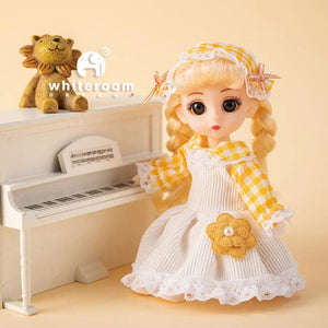 Planet Gates doll with clothes21 / CHINA / baby Doll For Girl Toy BJD Mini Doll 13 Movable Joint Baby 3D Big Eyes Beautiful DIY Toy Doll With Clothes Dress Up 1/12 Fashion Doll