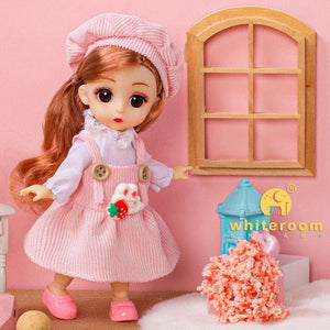 Planet Gates doll with clothes21 / CHINA / baby Doll For Girl Toy BJD Mini Doll 13 Movable Joint Baby 3D Big Eyes Beautiful DIY Toy Doll With Clothes Dress Up 1/12 Fashion Doll