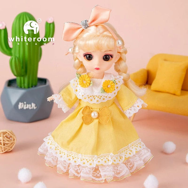 Planet Gates doll with clothes21 / CHINA / baby Doll For Girl Toy BJD Mini Doll 13 Movable Joint Baby 3D Big Eyes Beautiful DIY Toy Doll With Clothes Dress Up 1/12 Fashion Doll