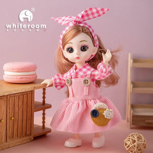 Planet Gates doll with clothes21 / CHINA / baby Doll For Girl Toy BJD Mini Doll 13 Movable Joint Baby 3D Big Eyes Beautiful DIY Toy Doll With Clothes Dress Up 1/12 Fashion Doll