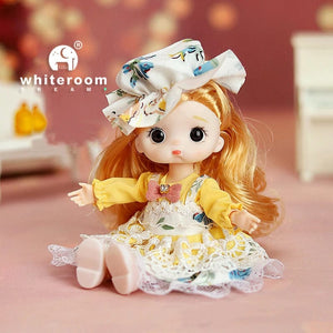 Planet Gates doll with clothes21 / CHINA / baby Doll For Girl Toy BJD Mini Doll 13 Movable Joint Baby 3D Big Eyes Beautiful DIY Toy Doll With Clothes Dress Up 1/12 Fashion Doll