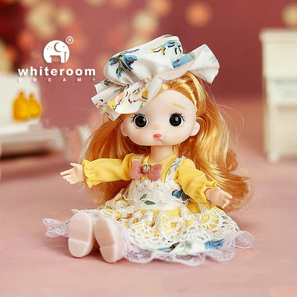 Planet Gates doll with clothes21 / CHINA / baby Doll For Girl Toy BJD Mini Doll 13 Movable Joint Baby 3D Big Eyes Beautiful DIY Toy Doll With Clothes Dress Up 1/12 Fashion Doll
