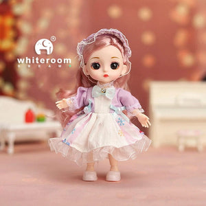 Planet Gates doll with clothes21 / CHINA / baby Doll For Girl Toy BJD Mini Doll 13 Movable Joint Baby 3D Big Eyes Beautiful DIY Toy Doll With Clothes Dress Up 1/12 Fashion Doll