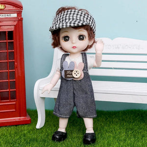 Planet Gates doll with clothes21 / CHINA / baby Doll For Girl Toy BJD Mini Doll 13 Movable Joint Baby 3D Big Eyes Beautiful DIY Toy Doll With Clothes Dress Up 1/12 Fashion Doll