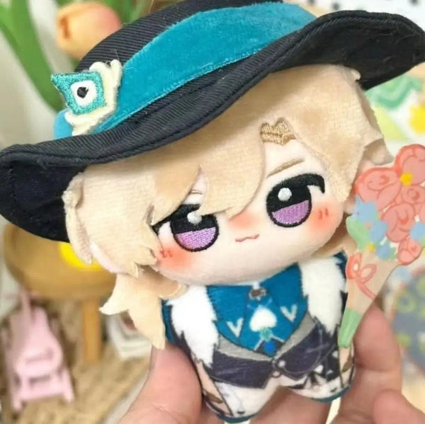 Planet Gates Doll With hat / 10cm Anime Game Honkai: Star Rail Aventurine Dr. Ratio Cosplay 10cm Mini Starfish Body Plush Doll Pendant Keychain Stuffed Toys Gift