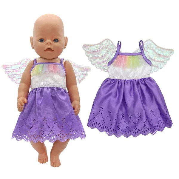 Planet Gates Dolls Out Going Carry Bag Doll Accessory for 43cm Baby New Born Doll Girl for 18 Inch Bag Doll Clothes