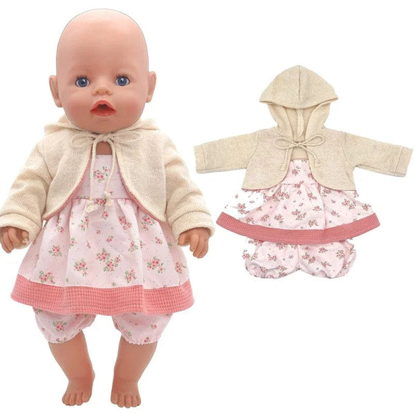 Planet Gates Dolls Out Going Carry Bag Doll Accessory for 43cm Baby New Born Doll Girl for 18 Inch Bag Doll Clothes