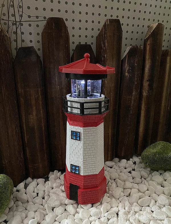 Planet Gates Dome Tower Decoration Zen Ornaments Solar Powered Tower Garden Statue Palace Lanterns Chinese Solar Lamp Stone Courtyard Pagoda Lantern