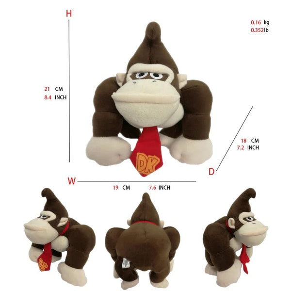 Planet Gates Donkey Kong / CHINA Mario Bros Plush Toys Luigi Yoshi Princess Peach Toadette Bowser JR Waluigi Wario Anime Stuffed Cartoon Peluche Dolls