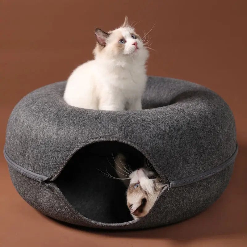 Planet Gates Donut Cat Bed Pet Cat Tunnel Interactive Game Toy Cat Bed Dual-use Indoor Toy Kitten Sports Equipment Cat Training Toy Cat House