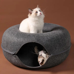 Planet Gates Donut Cat Bed Pet Cat Tunnel Interactive Game Toy Cat Bed Dual-use Indoor Toy Kitten Sports Equipment Cat Training Toy Cat House