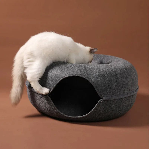 Planet Gates Donut Cat Bed Pet Cat Tunnel Interactive Game Toy Cat Bed Dual-use Indoor Toy Kitten Sports Equipment Cat Training Toy Cat House