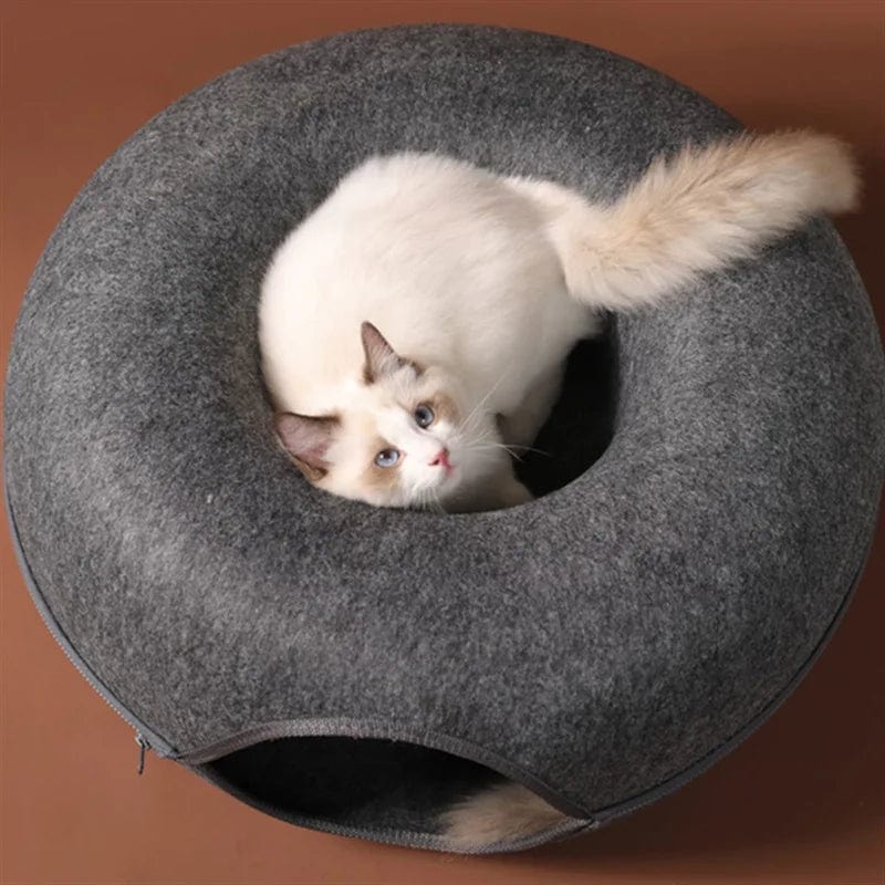 Planet Gates Donut Cat Bed Pet Cat Tunnel Interactive Game Toy Cat Bed Dual-use Indoor Toy Kitten Sports Equipment Cat Training Toy Cat House