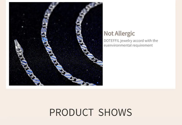 Planet Gates DOTEFFIL 925 Sterling Silver 16/18/20/22/24/26/28/30 Inch 2mm Charm Chain Necklace For Women Man Fashion Wedding Party Jewelry