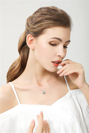 Planet Gates DOTEFFIL 925 Sterling Silver Solid Small Heart Pendant Necklace 16-30 Inch Snake Chain For Women Wedding Charm Fashion Jewelry