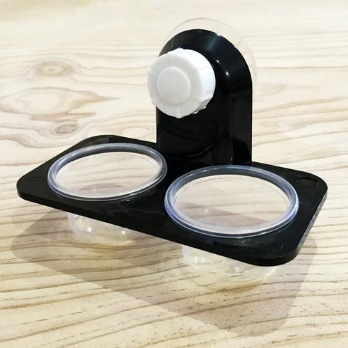 Planet Gates Double boxes Suction / China 1pcs ABS Reptile Tank Food Water Feeding Bowl Insect Spider Ants Nest Snake Gecko Terrarium Breeding Feeders Box Pets Supplies