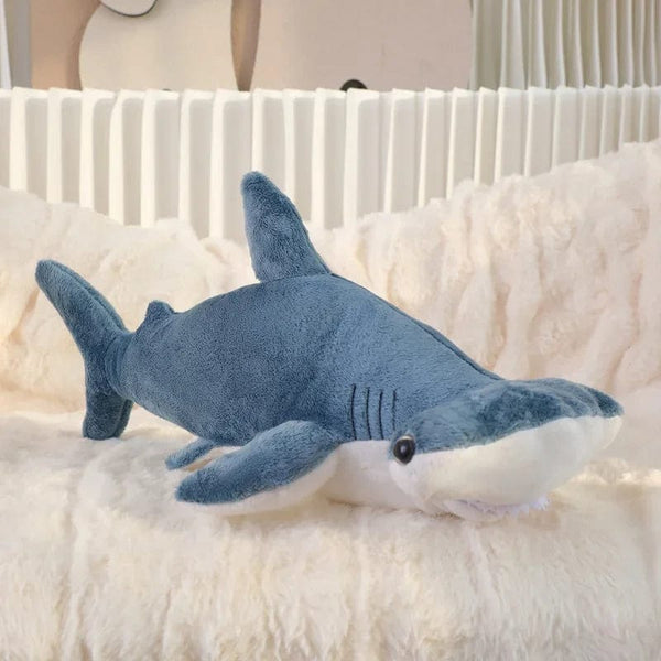Planet Gates Double headed  blue / 55cm 55cm Blue Shark Plush Toy Stuffed Soft Cartoon Marine Animal Doll Baby Hug Pillow Sofa Cushion Lovely Children Birthday Gift