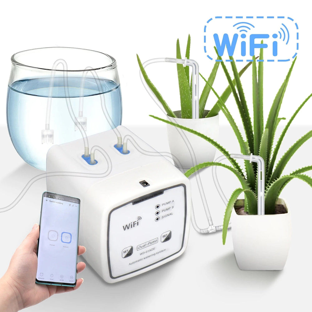 Planet Gates Double Pump Garden Wifi Control Watering Device Automatic Water Drip Irrigation Watering System Kit WIFI Mobile APP Control