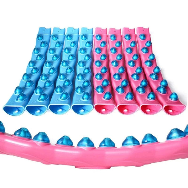 Planet Gates Double Row Magnetite 8 Sections Fitness Hoops Exercise Workout Sport Hoops Fitness Equipment Home Training Weight Loss Massager