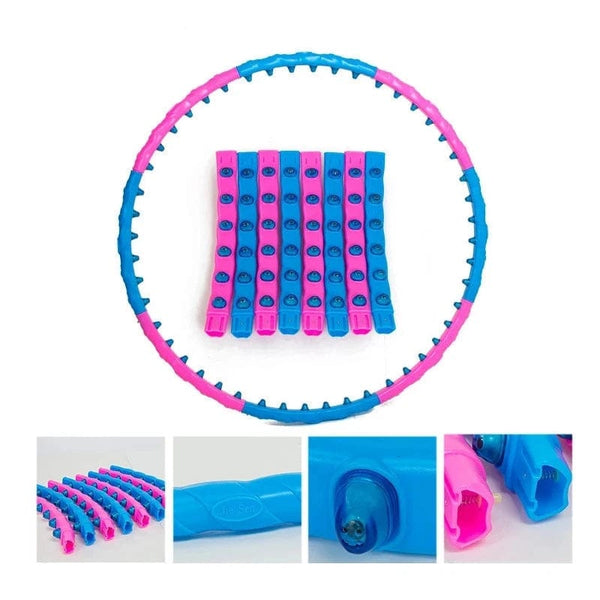 Planet Gates Double Row Magnetite 8 Sections Fitness Hoops Exercise Workout Sport Hoops Fitness Equipment Home Training Weight Loss Massager