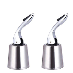 Planet Gates Double Sanding 2pcs Stainless Steel Wine Bottle Corks, Fresh Red Wine Corks, Metal Corks, Champagne Corks