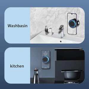 Planet Gates Double Sided Suction Cup Magnetic Phone Holder Lazy Multi-functional Foldable Storage Holder Vacuum Suction Phone Holder