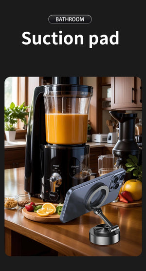 Planet Gates Double Sides Car Phone Holder Magnetic Vacuum Adsorption Bracket with Wireless Charger 360 degree Rotating Car Phone Stand