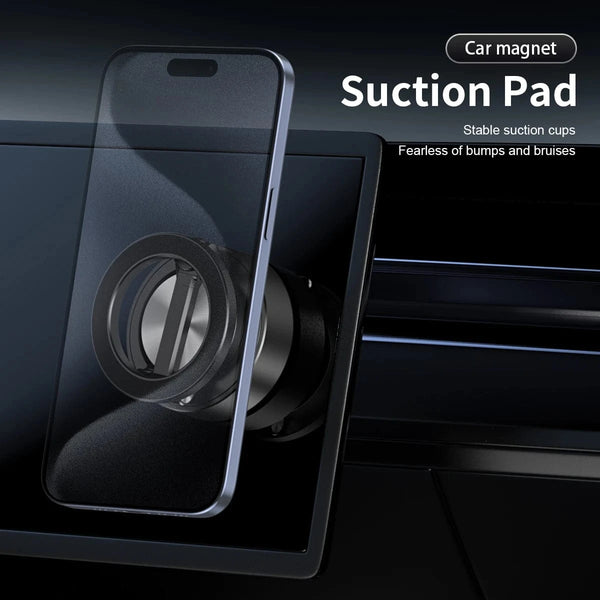 Planet Gates Double Sides Car Phone Holder Magnetic Vacuum Adsorption Bracket with Wireless Charger 360 degree Rotating Car Phone Stand