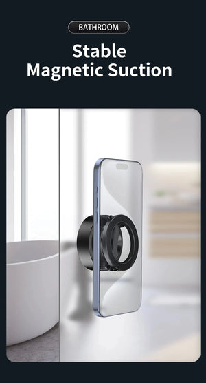 Planet Gates Double Sides Car Phone Holder Magnetic Vacuum Adsorption Bracket with Wireless Charger 360 degree Rotating Car Phone Stand