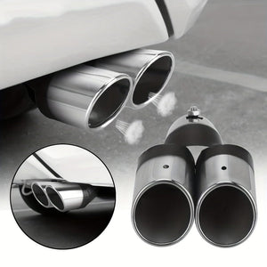 Planet Gates Double Upgrade Your Car with This Universal Chrome Tail Pipe - Stylish & Durable!
