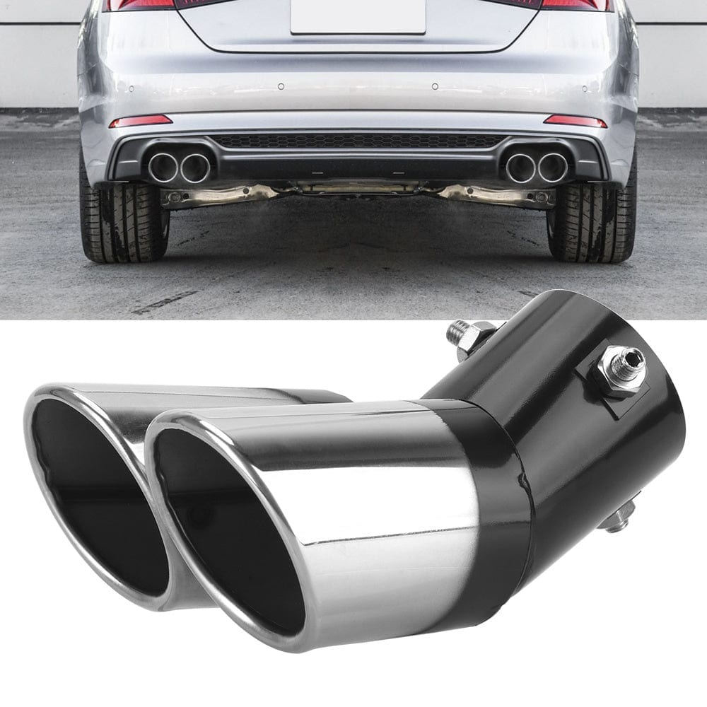 Planet Gates Double Upgrade Your Car with This Universal Chrome Tail Pipe - Stylish & Durable!