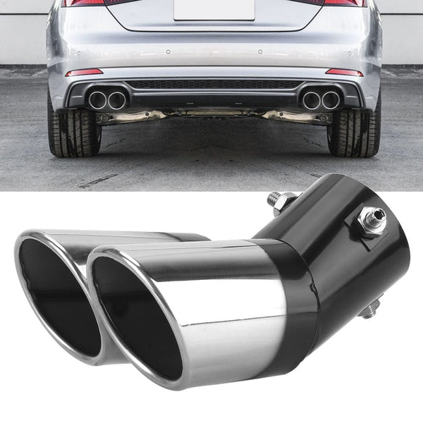 Planet Gates Double Upgrade Your Car with This Universal Chrome Tail Pipe - Stylish & Durable!