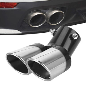 Planet Gates Double Upgrade Your Car with This Universal Chrome Tail Pipe - Stylish & Durable!