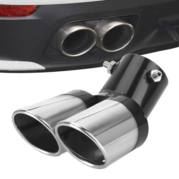 Planet Gates Double Upgrade Your Car with This Universal Chrome Tail Pipe - Stylish & Durable!