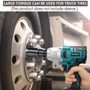 Planet Gates Drillpro New 2000N.M Brushless Cordless Electric Impact Wrench Rechargeable 1/2" Wrench Drill Power Tools for Makita 18V Battery