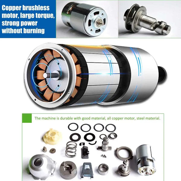 Planet Gates Drillpro New 2000N.M Brushless Cordless Electric Impact Wrench Rechargeable 1/2" Wrench Drill Power Tools for Makita 18V Battery