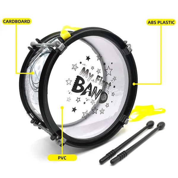 Planet Gates Drum Set Kids Drum Set 8.6-inch Musical Instrument with 2 Drumsticks Learning Educational Toys for Children Boys Girls Gift