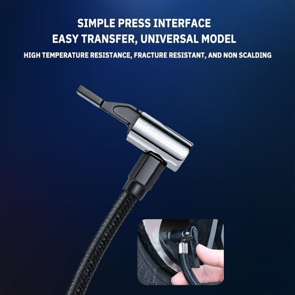 Planet Gates Dual power 1pc Portable Car Air Pump With LED Lighting, For Car/Motorcycle/Bicycle/Ball/Swimming Ring