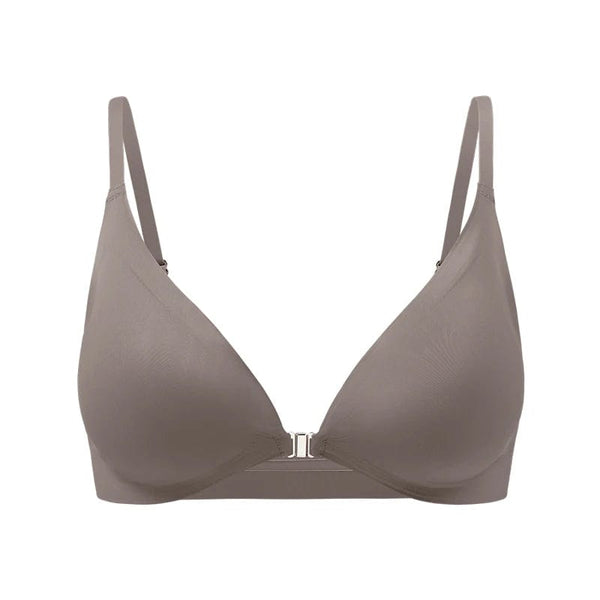 Planet Gates DullGrey / L Hot Sale Bra with Front Opening Removeable Water Drop Cup Wireless Laser Cut Bra Brasier Para Mujer Women Seamless Bras