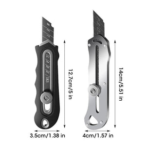 Planet Gates Durable Industrial Utility Knife,Replaceable High Carbon Steel Blade,Stainless Steel Paper Cutter,Office Art Student Supplies