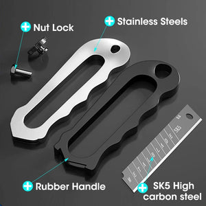 Planet Gates Durable Industrial Utility Knife,Replaceable High Carbon Steel Blade,Stainless Steel Paper Cutter,Office Art Student Supplies