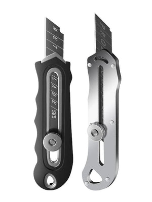 Planet Gates Durable Industrial Utility Knife,Replaceable High Carbon Steel Blade,Stainless Steel Paper Cutter,Office Art Student Supplies