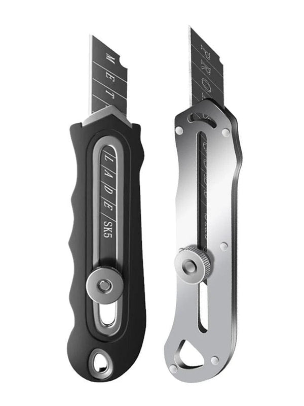 Planet Gates Durable Industrial Utility Knife,Replaceable High Carbon Steel Blade,Stainless Steel Paper Cutter,Office Art Student Supplies