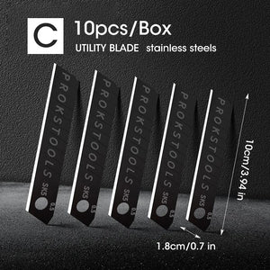 Planet Gates Durable Industrial Utility Knife,Replaceable High Carbon Steel Blade,Stainless Steel Paper Cutter,Office Art Student Supplies