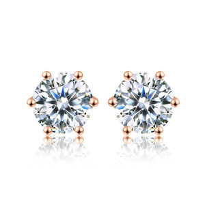 Planet Gates DW 0.5ct-2ct D Color Certified Moissanite Stud Earrings Lab Created Diamond 925 Sterling Silver Gold Plated Wedding Jewelry